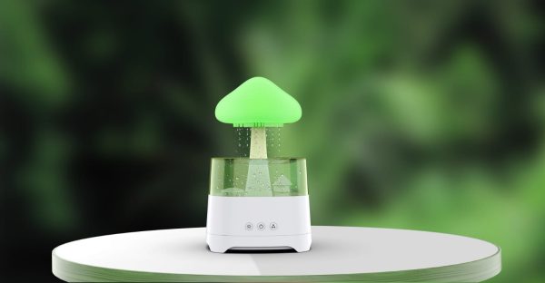 5 IN 1 Bluetooth Speaker Rain Cloud Humidifier, switchable 7 colors, 450ml capacity super quiet, intelligent anti-dry function